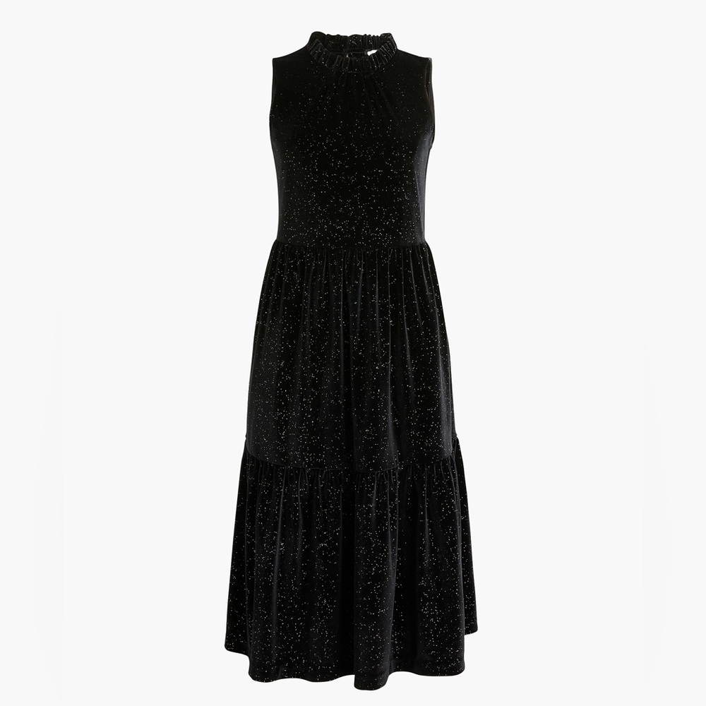 J.Crew Factory Shimmer Velvet sleeveless midi dress - Size 6